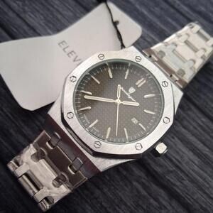 Mens Poedegar Elevio 45mm Stainless Watch NEW